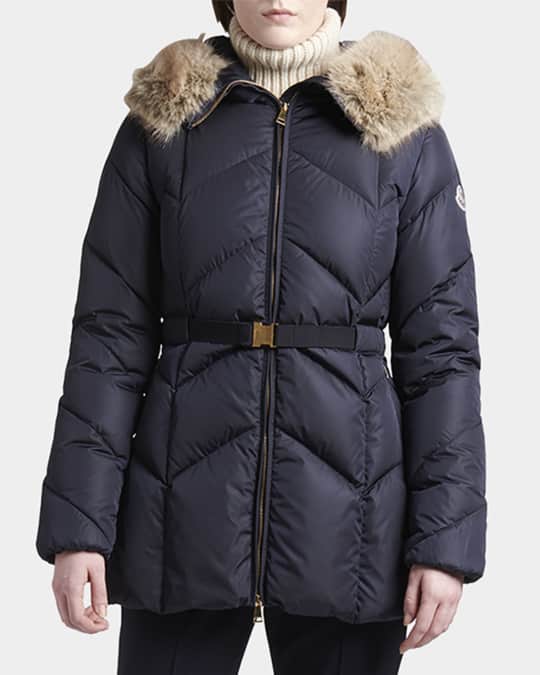 Moncler belted puffer jacket sales