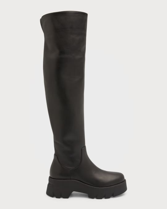 Gianvito Rossi Vitello Glove Calfskin Over-The-Knee Boots | Neiman Marcus