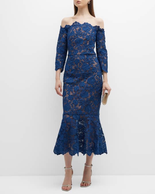 Neiman marcus off top the shoulder dress
