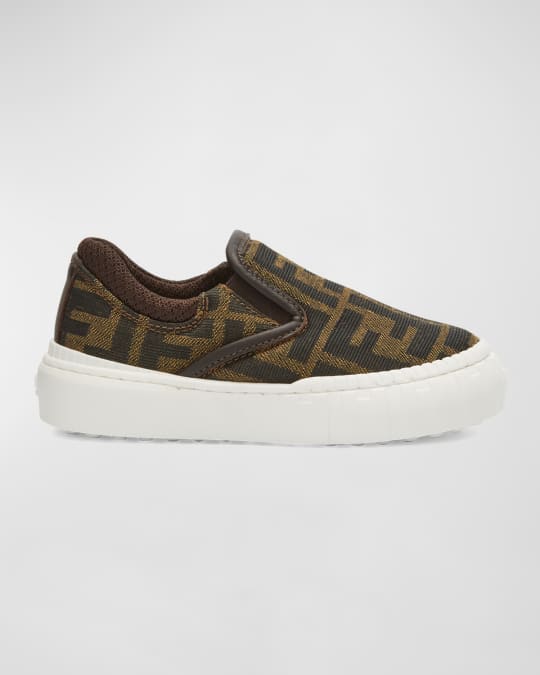 Fendi Kid's FF Canvas Low-Top Sneakers, Toddlers/Kids | Neiman Marcus