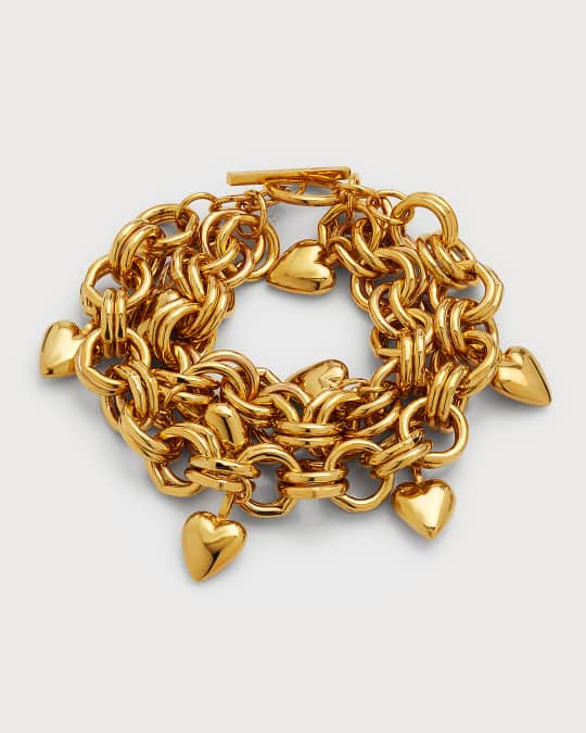 Chain Ysl Gold Charm Bracelet Saint Laurent Multi Charm Bracelet