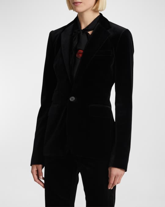 Ralph Lauren Collection Parker Single-Breasted Velvet Blazer