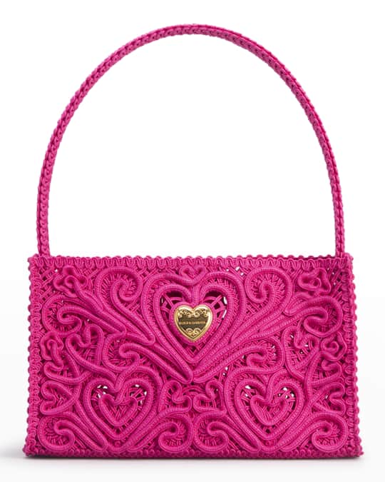 Dolce&Gabbana Beatrice Heart Lace Shoulder Bag | Neiman Marcus
