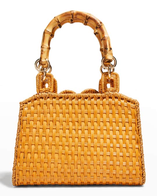 Serpui Manuela Wicker Top-Handle Bag | Neiman Marcus