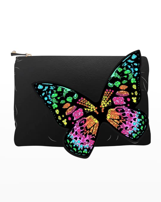 Sophia Webster Flossy Butterfly Leather Clutch Bag Neiman Marcus
