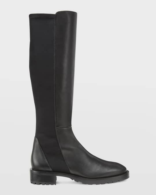 Stuart Weitzman 5050 Leather Lug Sole Knee Boots Neiman Marcus