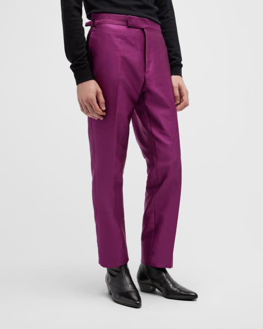 TOM FORD Men's Iridescent Twill Pants | Neiman Marcus