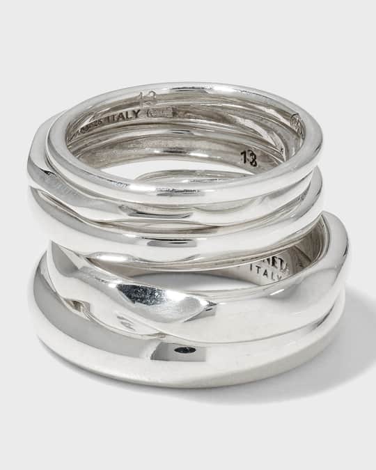 Bottega Veneta Sterling Silver Rings, Set of 5 | Neiman Marcus Bottega Veneta Sterling Silver Rings, Set of 5 | Neiman Marcus