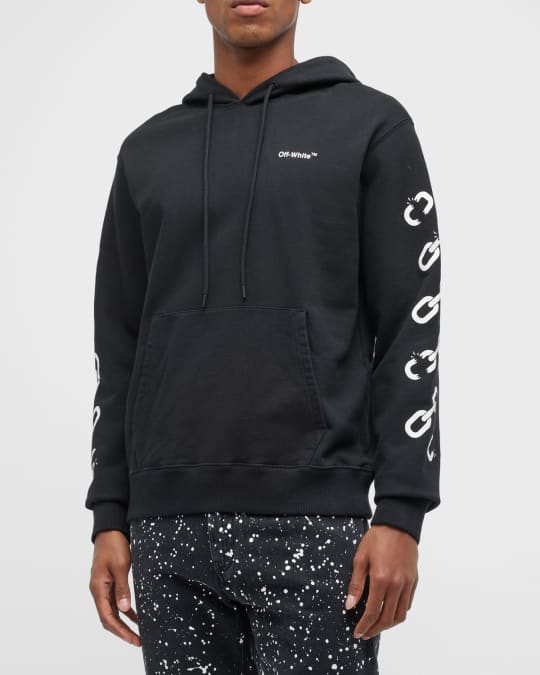 Off White Men s Arrow Chain Slim Hoodie Neiman Marcus
