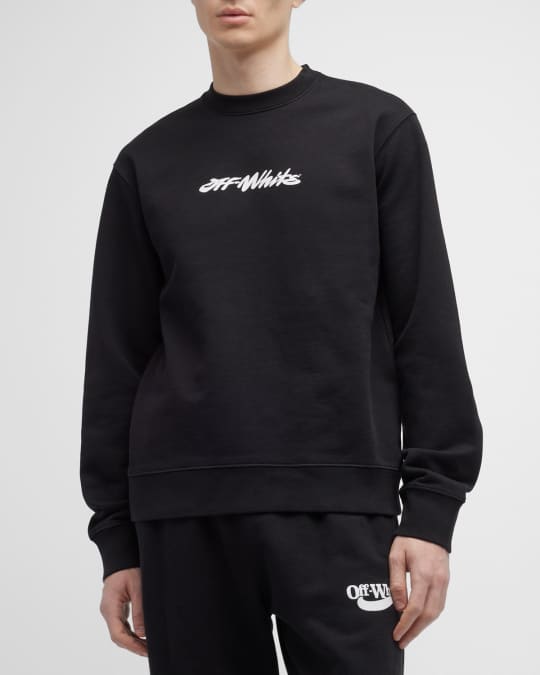 Off White Men s Embroidered Monster Face Sweatshirt Neiman Marcus