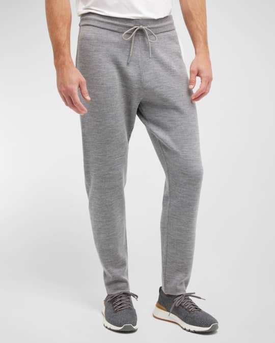 Neiman Marcus Men's Wool DoubleKnit Track Pants Neiman Marcus