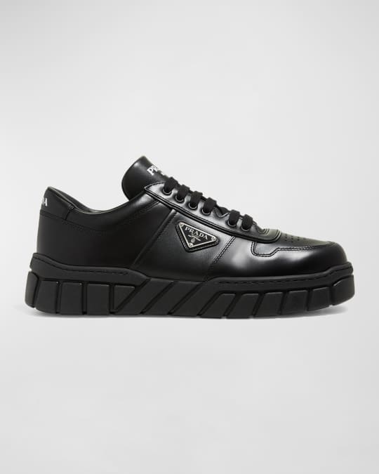 Men's luxury sneakers - Prada high top sneakers in gabardine and