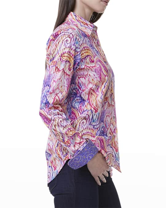 Robert Graham Priscilla PaisleyPrint ButtonDown Shirt Neiman Marcus