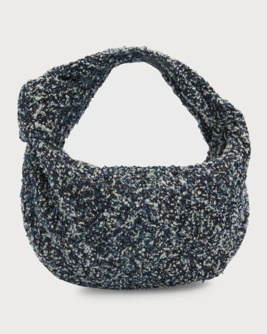 Bottega Veneta Jodie Mini Boucle Denim Top-Handle Bag | Neiman Marcus