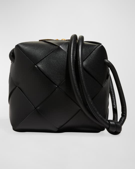 Bottega Veneta Mini Intrecciato Napa Top-Handle Bag Black-Gold