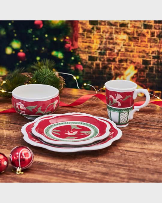 Fitz Floyd 16 Piece Chalet Christmas Dinnerware Set Neiman Marcus