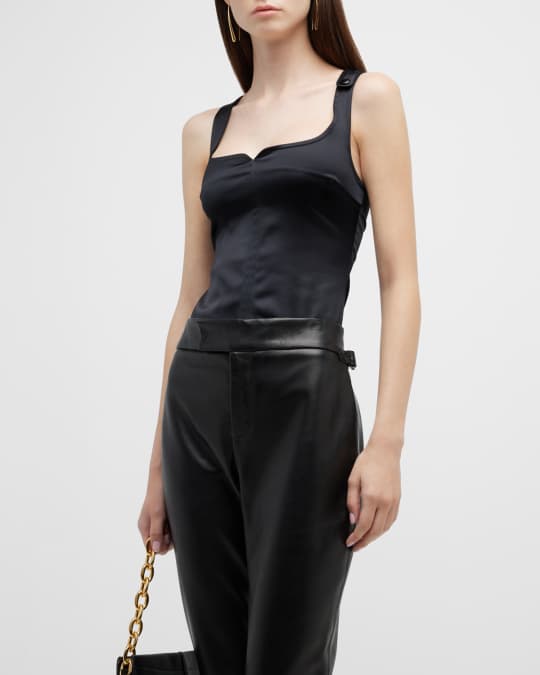 人気定番 Satin Square-Neck Courreges Top Marcus Neiman | トップス