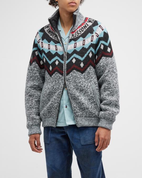 Missoni Men's Zigzag Ski Full-Zip Cardigan | Neiman Marcus