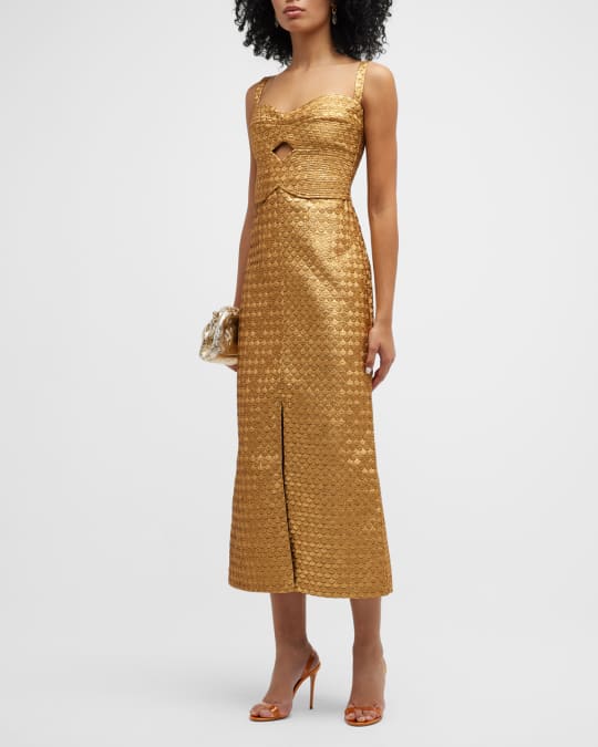 Johanna Ortiz Ideal Universe Jacquard Midi Dress | Neiman Marcus