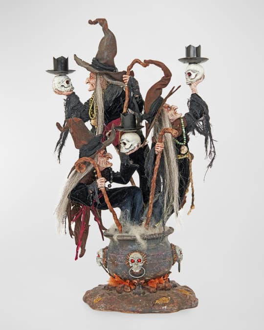 Katherine's Collection Three Witches Halloween Candelabra Neiman Marcus