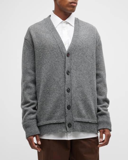 Maison Margiela Men's Wool Cardigan Sweater Neiman Marcus