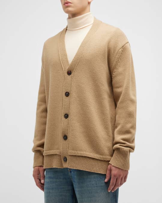 Maison Margiela Men's Wool Cardigan Sweater | Neiman Marcus