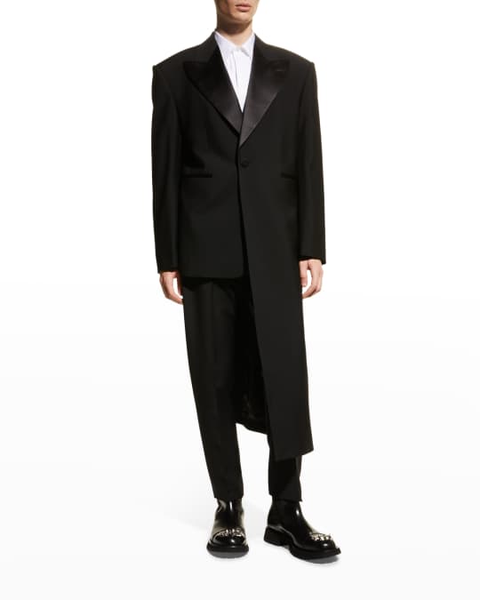 Alexander McQueen Men s Asymmetric Hem Tuxedo Coat Neiman Marcus