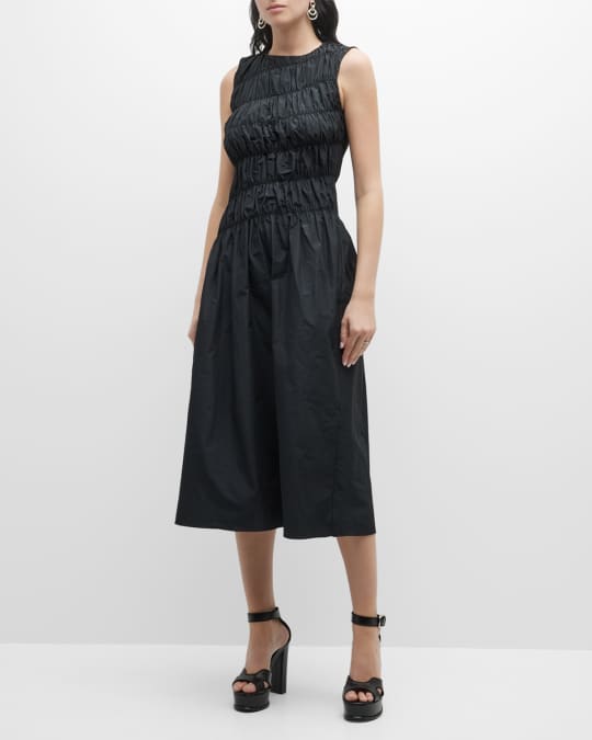 Marina Moscone Spiral Ruched Maxi Dress | Neiman Marcus