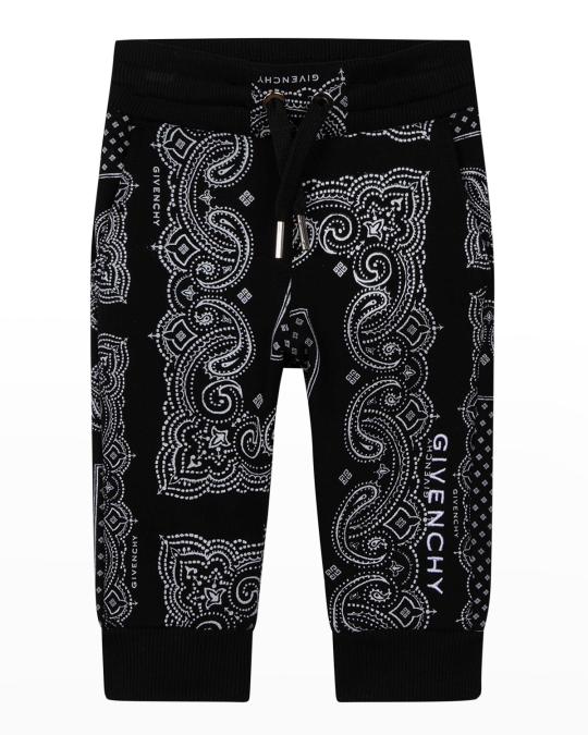Givenchy Boy's Bandana-Print Jogger Pants, Size 12M-3 | Neiman Marcus