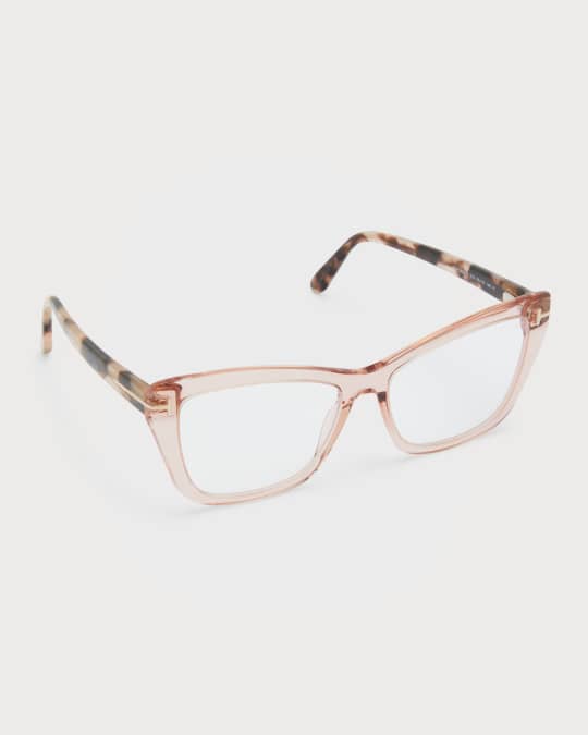 Blue Light Blocking Two Tone Acetate Cat Eye Glasses
