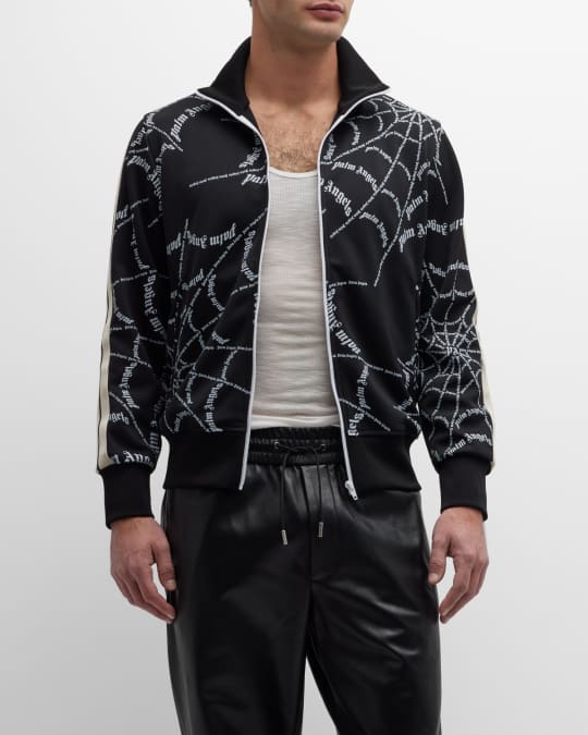 Palm Angels Pa Monogram Leather Track Jacket