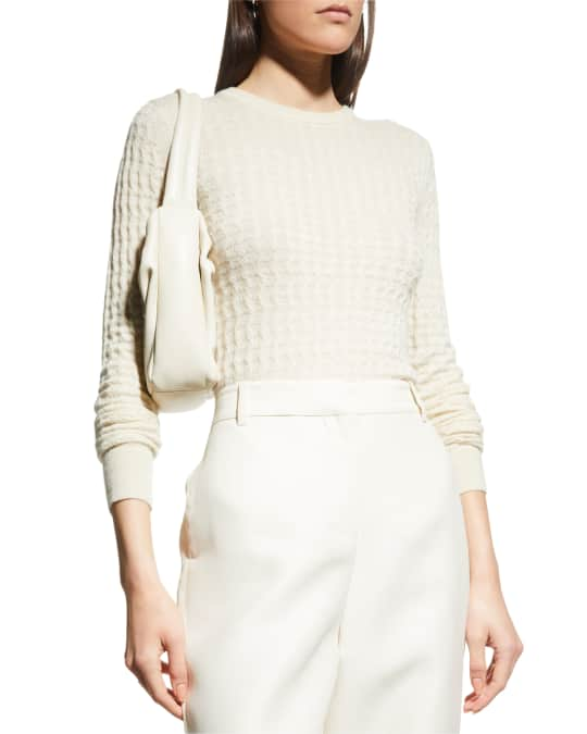 Co Waffle Knit Cashmere Sweater Neiman Marcus