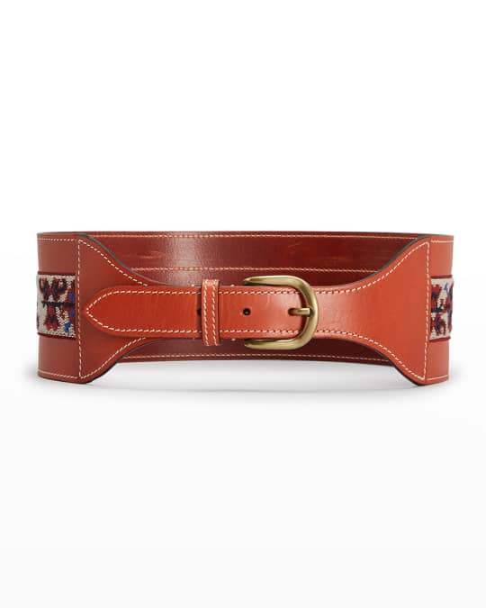 Isabel Marant Woven Leather Strap Belt | Neiman Marcus