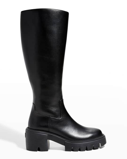 Charles david laurent stretch leather booties new arrivals