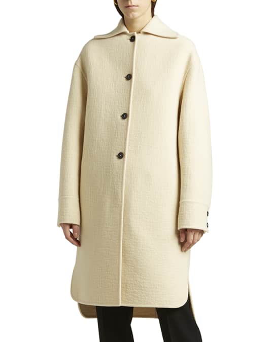 Single-Breasted Felted Wool Coat