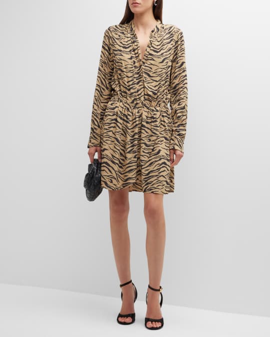 Zadig & Voltaire Rinka Tiger Mini Dress | Neiman Marcus