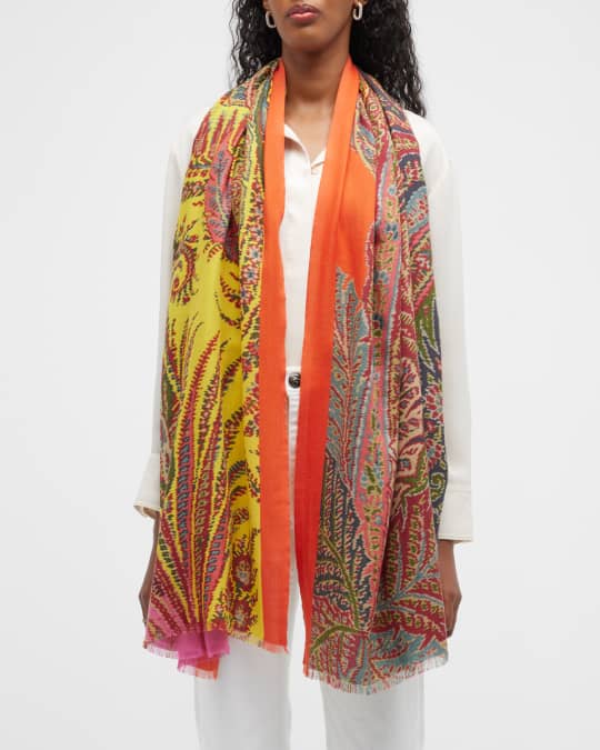 Etro Cashmere-Silk Sciarpa Shaal Scarf Neiman Marcus