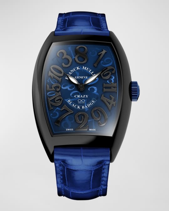 Franck Muller Men s Rolls Royce Black Crazy Hour Watch with Blue