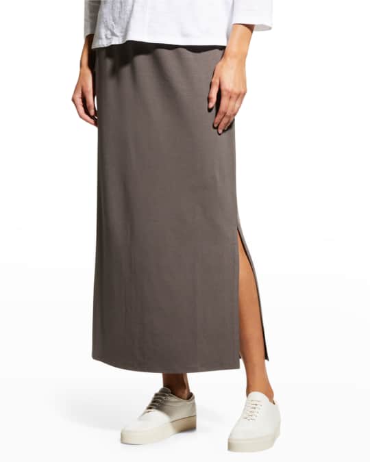 Eileen Fisher SideSlit Jersey Knit Skirt Neiman Marcus