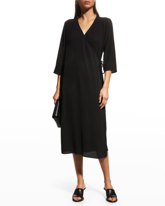 Eileen fisher wrap dress top
