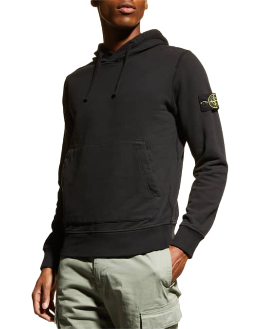 Stone Island Men's Pullover Hoodie with Logo Patch | Neiman Marcus