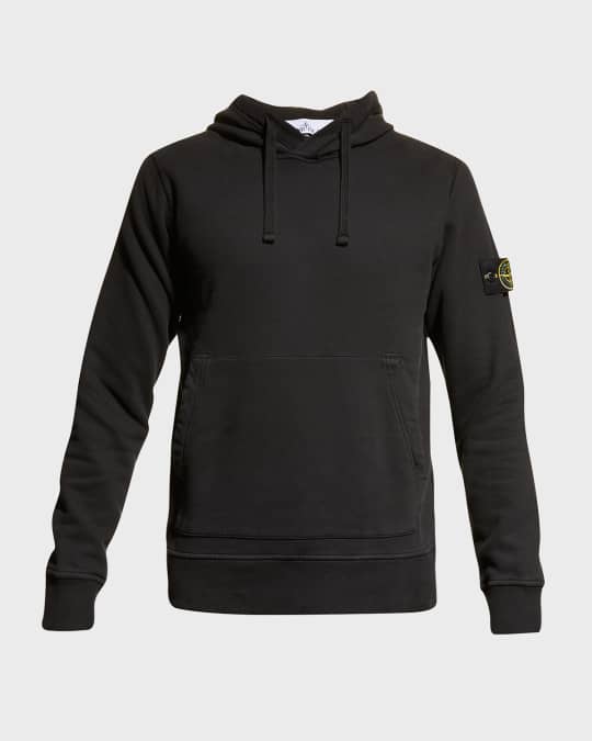 Stone Island Men's Pullover Hoodie with Logo Patch | Neiman Marcus