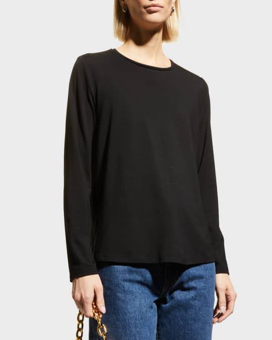 Eileen Fisher Long Sleeve Jersey Knit Tee Neiman Marcus