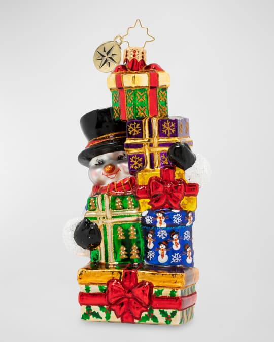 Christopher Radko Stacked With Surprises Snowman Ornament | Neiman Marcus