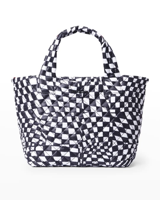 MZ WALLACE Deluxe Metro Small Checkered Tote Bag | Neiman Marcus