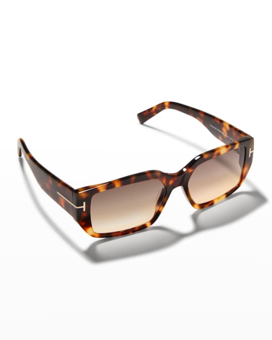 Men s Silvano 02 T Logo Rectangle Sunglasses