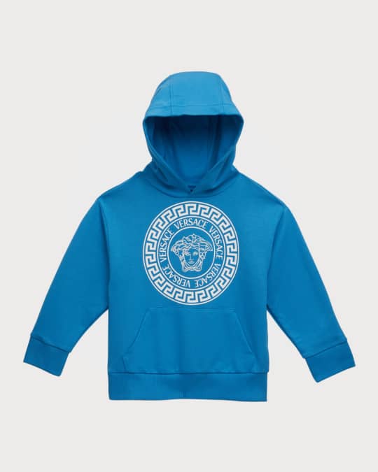Versace Boy s Medusa Logo Pullover Hoodie Size 4 6 Neiman Marcus