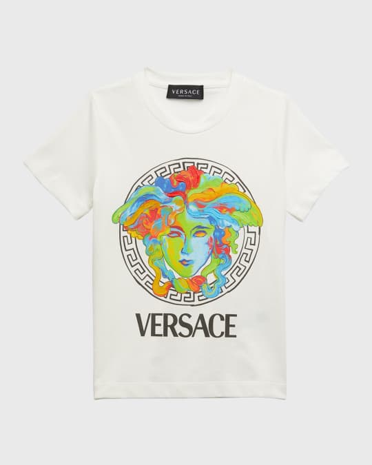 Versace Boy's Rainbow Medusa Head Graphic T-Shirt, Size 4-6