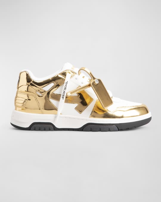 Off White Men s Out of Office Mirror Leather Low Top Sneakers