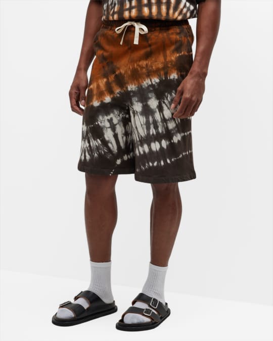 Jil Sander Men's TieDye Sweat Shorts Neiman Marcus